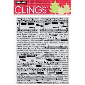   : Collage Music Background Cling Rubber Stamp: Arts, Crafts & Sewing