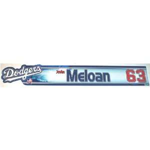  John Meloan #63 2007 Dodgers Game Used Locker Room Name 