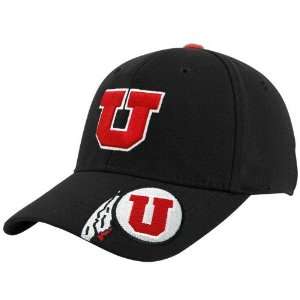 Top of the World Utah Utes Black Tailback 1Fit Hat  Sports 