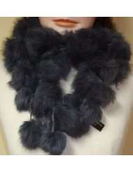 Imported Four Strand Luxurious Looking Rabbit Fur Neck Warmer Scarf 