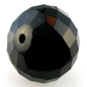  Black Saucer acrylic plastic beads (8 pcs) 26mm 053408 