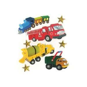  Trucks And Trains Dimensional Stickers