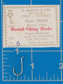 Mustad Fishing Hooks Nickel Plated Viking 9099 Size 6 Qty 200  