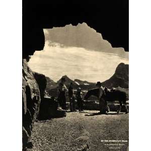  1936 Print Ptarmigan Trail Glacier National Park Cowboy 