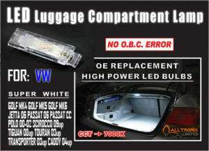 LUGGAGE COMPARTMENT LAMP 18 SMD LED VW SCIROCCO 2009   