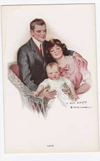 Earl Christy Reinthal & Newman Love No 281 Postcard Family, light 