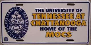 NCAA Aluminum License Plate Tennessee Chattanooga MOCS  