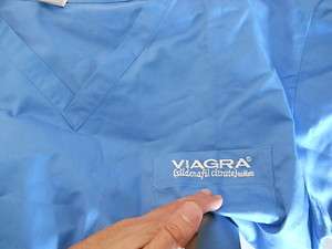 Viagra nurse doctors scrubs shirt mens Large NEW  