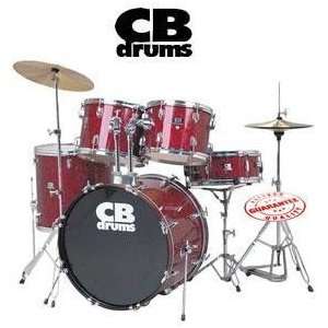  CB 5 Piece Drum Set with Throne and Cymbals CB 5SG Silver 