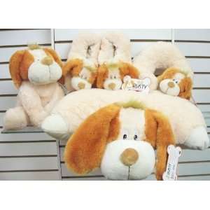  Its Bed Time! Rusty 4 Piece Set   1 Plush, Slippers, Neck 