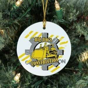  Personalized Construction Worker Christmas Ornament