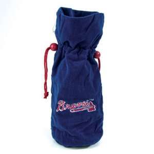  14 MLB Atlanta Braves Velvet Wine Bottle Drawstring Bag 