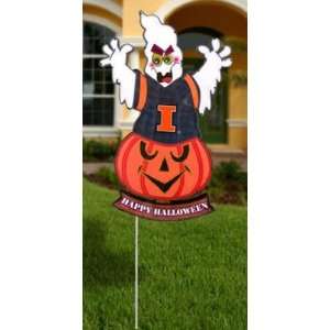  20 Lighted NCAA Illinois Fighting Illini Happy Halloween 