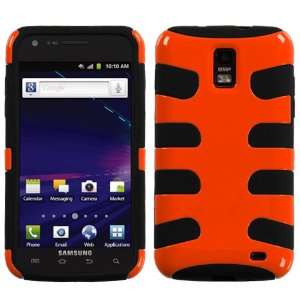 Carrot Orange/Black Fishbone Phone Protector Cover for SAMSUNG i727 