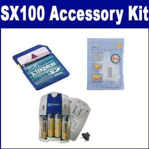  Canon Powershot SX100 IS Digital Camera Accessory Kit 