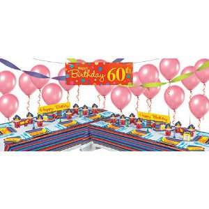  Birthday Stripes 60th Birthday Deluxe Party Kit Toys 
