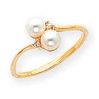 goldia 14k Gold White Gold Pearl Diamond pearl ring