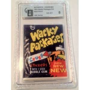 1974 Wacky Packages 10th Series GAI Graded 8 NM MT Unopened Wax Pack