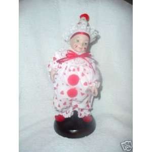  Musical Animated Clown on Wood Base 