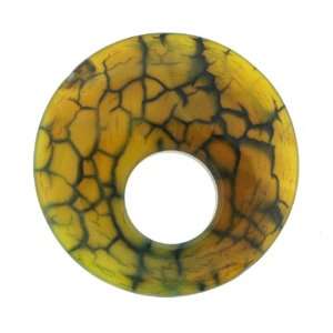 Beads   Crocodile Skin Agate  Donut Plain   46mm Height, 46mm Width 