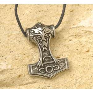  Thors Hammer Pewter Pendant: Home & Kitchen