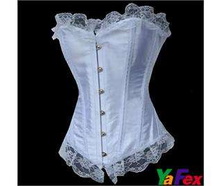 Sleeveless T shirt, Sexy Lace Up Corset Bustier + G String Size S~2XL 