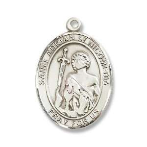   Adrian of Nicomedia Medal Pendant with 24 Stainless Steel Chain in