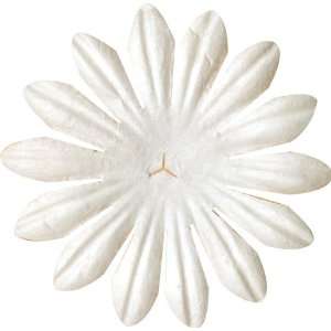  Bazzill Paper Flowers White Daisy 2 10/Pkg   623430 