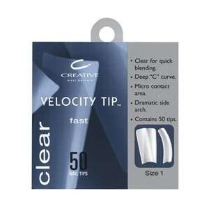  CND Clear Velocity Tips 50 ct. Tip # 4 Health & Personal 