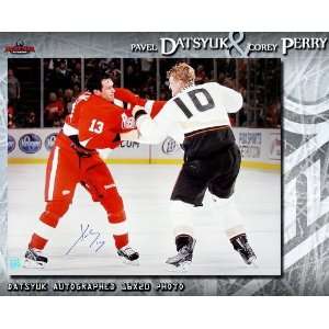 Pavel Datsyuk with Corey Perry Detroit Red Wings 16 x 20 Autographed 