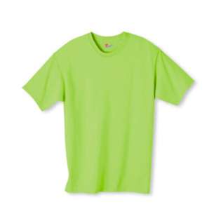 Hanes 6.1 oz. Tagless ComfortSoft T Shirt   LIME   5XL at 