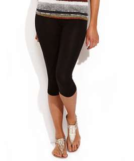 Black (Black) Simple Mid Length Leggings  228262101  New Look