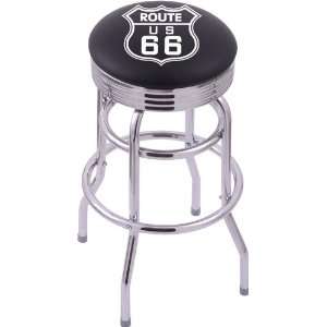  Route 66 Steel Stool with 2.5 Ribbed Ring Logo Seat and 