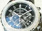 Chanel J12 Factory Diamond Black Ceramic 41MM Watch H1009 Retail $ 
