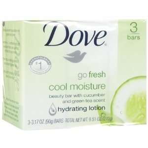  Dove Beauty Bar, Cool Moisture 3 ct (Quantity of 5 
