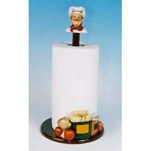   French Italian Chef Kitchen Paper Towel Stand Decor