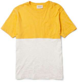    Clothing  T shirts  Crew necks  Two Tone Cotton T Shirt
