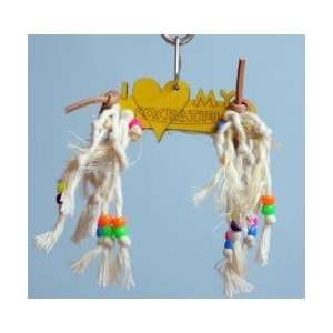   Love My Cockatiel 6 in X Small Wood Bird Toy Assorted Colors Pet