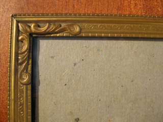 Vintage Brass Picture Frame with Embossed Brass Corners 8 x 10  