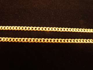 20K Yellow Gold 20.5 Solid Curb Link Chain 25.95 Grams  