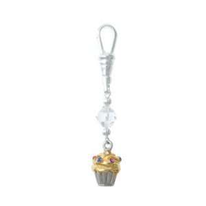   Cupcake Swivel Clip with Clear Swarovski Center Arts, Crafts & Sewing