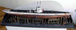 Type II GERMAN U BOOT on dry deck DIORAMA already BUILT  