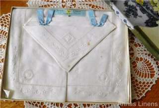 Vintage Irish Linen Hankies Handkerchiefs Unused Boxed  