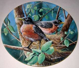 Kevin Daniel Birds Of Your Garden ROBIN Plate Bx+COA  