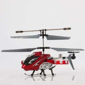   4CH RC IR Remote Control Helicopter Toy with Gyro   Red: Toys & Games