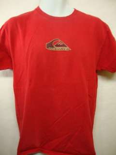 QUIKSILVER Mens Red Graphic S/S T Tee Shirt Medium M  