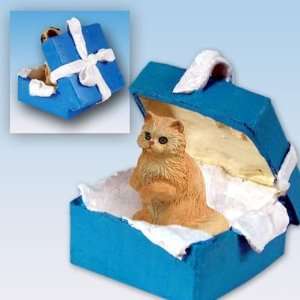  Red Persian Blue Gift Box Cat Ornament