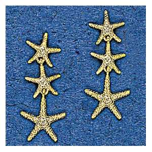  Mark Edwards 14K Gold Hanging Starfish Earring