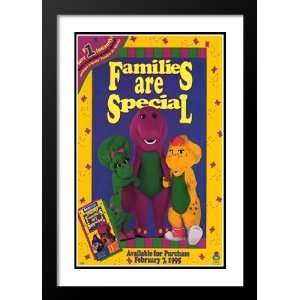 Barney: Families Are Special 20x26 Framed and Double Matted Movie 