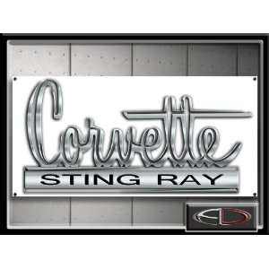  Corvette Sting Ray Sign Banner Emblem: Home & Kitchen